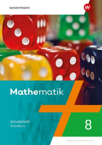 Buchcover und Innenansicht für das Buch: Mathematik 8G. Arbeitsheft mit Lösungen. Ausgabe NRW 2022