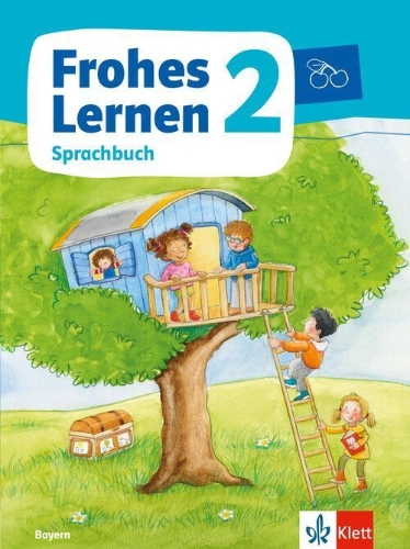 Buchcover und Innenansicht für das Buch: Frohes Lernen Sprachbuch 2. Schulbuch Klasse 2. Ausgabe Bayern ab 2021
