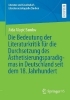 Buchcover und Innenansicht für das Buch: Die Bedeutung der Literaturkritik für die Durchsetzung des Ästhetisierungsparadigmas in Deutschland seit dem 18. Jahrhundert