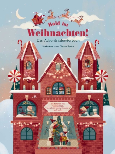 Buchcover und Innenansicht für das Buch: Bald ist Weihnachten! Das Adventskalenderbuch