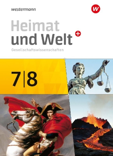 Buchcover und Innenansicht für das Buch: Heimat und Welt Plus 7 / 8. Schulbuch. Für Berlin und Brandenburg
