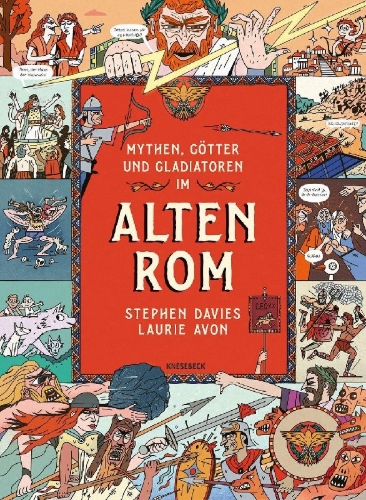 Buchcover und Innenansicht für das Buch: Myths, Gods and Gladiators in Ancient Rome