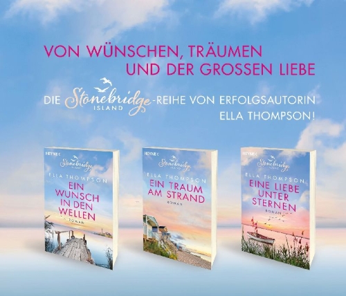Buchcover und Innenansicht für das Buch: Ein Wunsch in den Wellen - Stonebridge Island 1