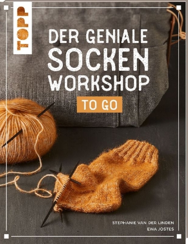 Buchcover und Innenansicht für das Buch: Der geniale Socken-Workshop to go