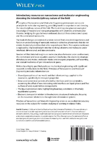 Buchcover und Innenansicht für das Buch: Principles of Nanoscience and Molecular Engineering