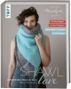 Buchcover und Innenansicht für das Buch: Mairlynd: Shawl Love. Mit 'Row Maps' zu allen Designs!
