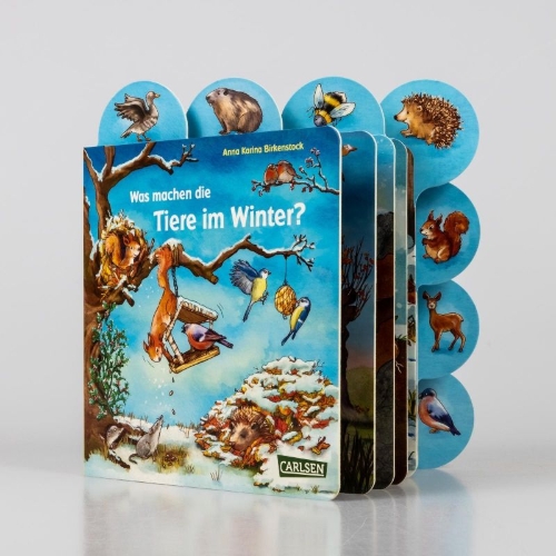 Buchcover und Innenansicht für das Buch: Was machen die Tiere im Winter?