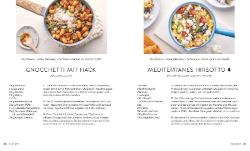 Buchcover und Innenansicht für das Buch: One Pot for family