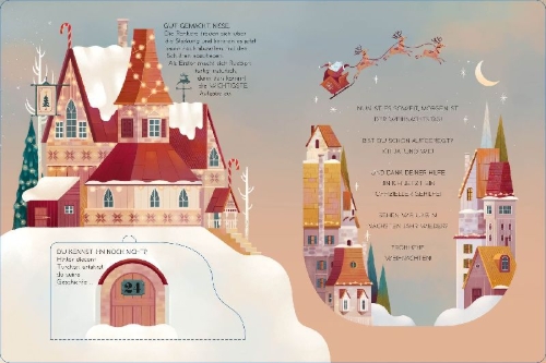 Buchcover und Innenansicht für das Buch: Bald ist Weihnachten! Das Adventskalenderbuch