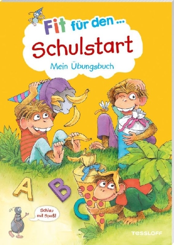 Buchcover und Innenansicht für das Buch: Fit für den Schulstart. Mein Übungsbuch