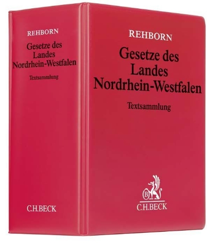 Buchcover und Innenansicht für das Buch: Gesetze des Landes Nordrhein-Westfalen (mit Fortsetzungsnotierung). Inkl. 156.Ergänzungslieferung