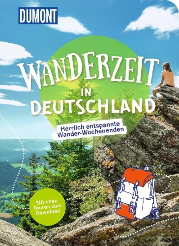 Buchcover und Innenansicht für das Buch: DUMONT Wanderzeit in Deutschland