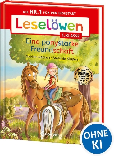 Buchcover und Innenansicht für das Buch: Leselöwen 1. Klasse - Eine ponystarke Freundschaft