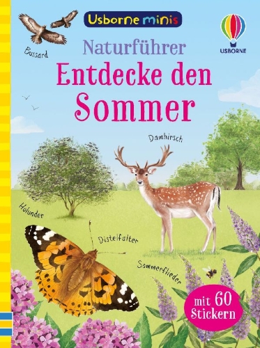 Buchcover und Innenansicht für das Buch: Usborne Minis - Naturführer: Entdecke den Sommer