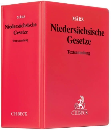 Buchcover und Innenansicht für das Buch: Niedersächsische Gesetze (mit Fortsetzungsnotierung). Inkl. 129. Ergänzungslieferung
