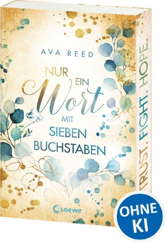 Buchcover und Innenansicht für das Buch: Nur ein Wort mit sieben Buchstaben