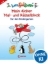 Buchcover und Innenansicht für das Buch: Mein dicker Mal- und Rätselblock für den Kindergarten