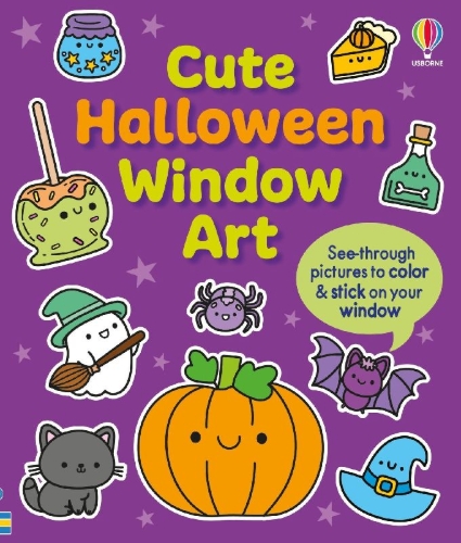 Buchcover und Innenansicht für das Buch: Cute Halloween Window Art