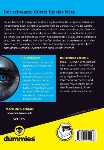 Buchcover und Innenansicht für das Buch: Digitale Selbstverteidigung für Dummies