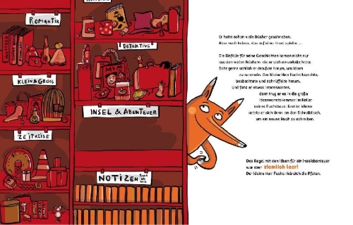 Buchcover und Innenansicht für das Buch: Herr Fuchs mag blaukarierte Abenteuer!