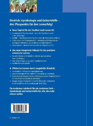 Buchcover und Innenansicht für das Buch: Gynäkologie und Geburtshilfe
