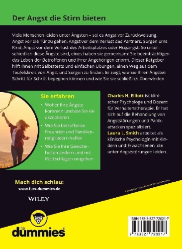 Buchcover und Innenansicht für das Buch: Angstfrei leben für Dummies