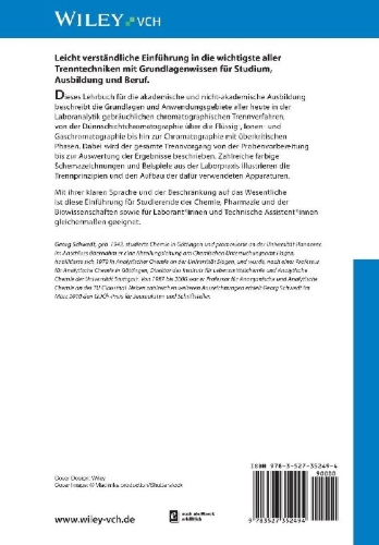 Buchcover und Innenansicht für das Buch: Einführung in die Chromatographie