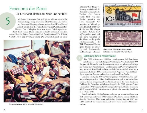 Buchcover und Innenansicht für das Buch: 101 Dinge, die man über Kreuzfahrten wissen muss