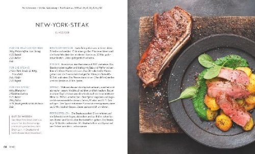 Buchcover und Innenansicht für das Buch: Einfach gute Steaks