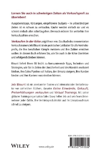 Buchcover und Innenansicht für das Buch: Verkaufen in der Krise