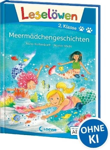 Buchcover und Innenansicht für das Buch: Leselöwen 2. Klasse - Meermädchengeschichten