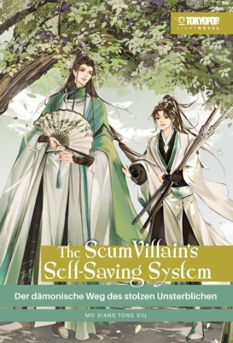 Buchcover und Innenansicht für das Buch: The Scum Villain's Self-Saving System Light Novel 01 HARDCOVER