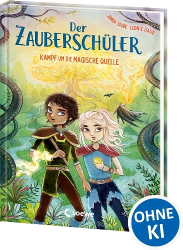 Buchcover und Innenansicht für das Buch: Der Zauberschüler (Band 4) - Kampf um die Magische Quelle