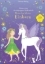 Buchcover und Innenansicht für das Buch: Mein erstes Anziehpuppen-Stickerbuch: Elisa, das kleine Einhorn