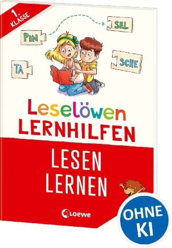 Buchcover und Innenansicht für das Buch: Leselöwen Lernhilfen - Lesen lernen - 1. Klasse