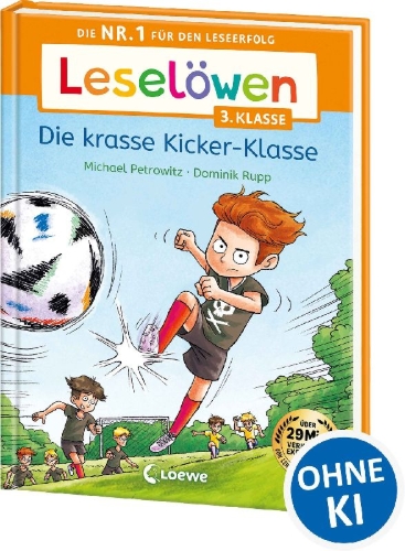 Buchcover und Innenansicht für das Buch: Leselöwen 3. Klasse - Die krasse Kicker-Klasse