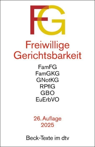 Buchcover und Innenansicht für das Buch: Freiwillige Gerichtsbarkeit. FG