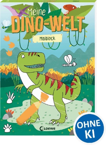 Buchcover und Innenansicht für das Buch: Les Dinosaures - Bloc à colorier