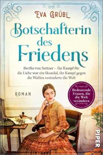 Buchcover und Innenansicht für das Buch: Botschafterin des Friedens