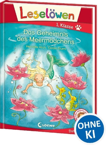 Buchcover und Innenansicht für das Buch: Leselöwen 1. Klasse - Das Geheimnis des Meermädchens
