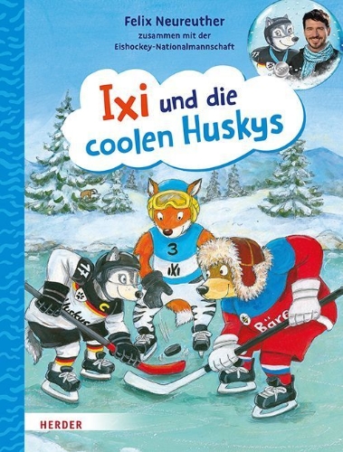 Buchcover und Innenansicht für das Buch: Ixi und die coolen Huskys