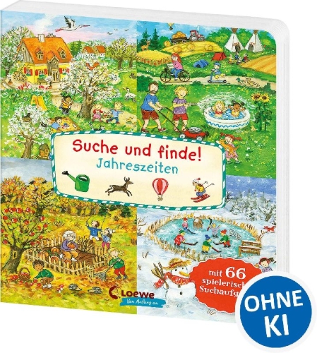 Buchcover und Innenansicht für das Buch: Suche und finde! Jahreszeiten