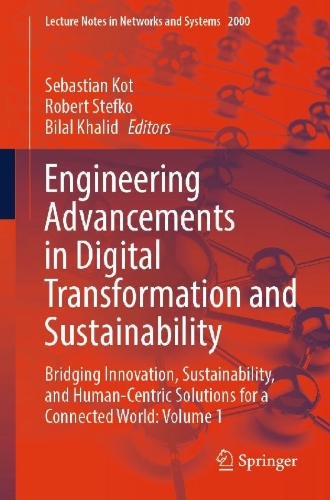 Buchcover und Innenansicht für das Buch: Engineering Advancements in Digital Transformation and Sustainability