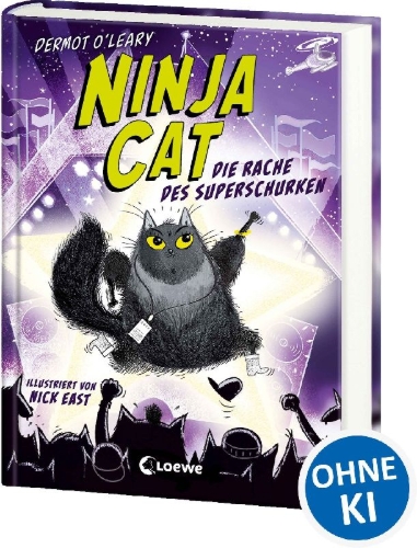 Buchcover und Innenansicht für das Buch: Toto the Ninja Cat and the Superstar Catastrophe