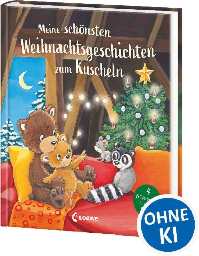 Buchcover und Innenansicht für das Buch: Meine schönsten Weihnachtsgeschichten zum Kuscheln