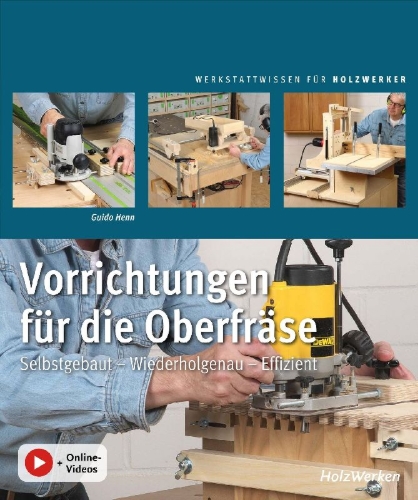 Buchcover und Innenansicht für das Buch: Vorrichtungen für die Oberfräse