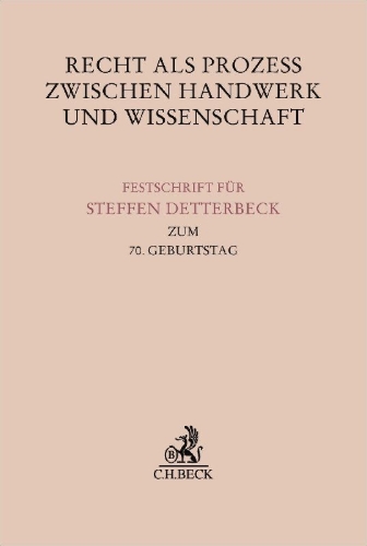 Buchcover und Innenansicht für das Buch: Recht als Prozess zwischen Handwerk und Wissenschaft