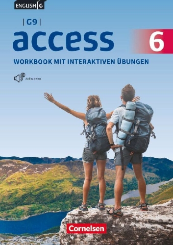 Buchcover und Innenansicht für das Buch: English G Access G9 Band 6: 10. Schuljahr - Workbook mit interaktiven Übungen online
