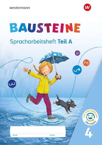 Buchcover und Innenansicht für das Buch: BAUSTEINE Sprachbuch und Spracharbeitshefte 4. Spracharbeitsheft mit interaktiven Übungen