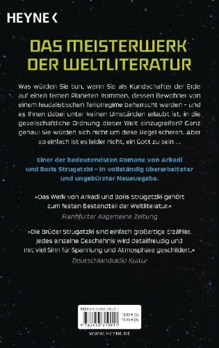 Buchcover und Innenansicht für das Buch: Es ist schwer, ein Gott zu sein